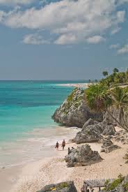 Mexico Riviera Maya Beach At Mayan Ruins At Tulum Over Looking The Beach On Carribean Sea Places To Travel Mexico Travel Beautiful Beaches
