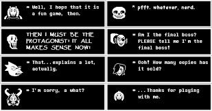 Some monsters might engage the player in. Characters React To Being Told They Re Part Of A Videogame Undertale