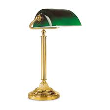 Handmade brown antique bankers lamp uk made. Lucien Gau Banker Lampe Style Louis Xvi Tischlampen