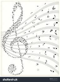 Black And White Music Notes Background Black And White Music Notes Background With Decorative Clef Stock Vector Illustration 168647036 Shutterstock Music Notes Background Music Notes Music Design