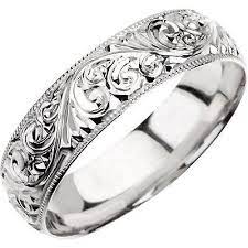 Wedding Band 6mm Hand Engraved Ring 14k White Or 14k Yellow Gold Western Cowboy Hand Engraved Rings Hand Engraved Wedding Band Wedding Ring Bands