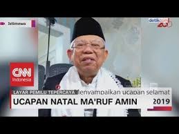 Please accept my christmas wishes for you. Beredar Video Ma Ruf Amin Ucapkan Selamat Natal Youtube
