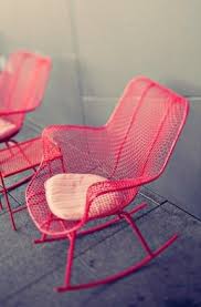 Wire Mesh Patio Furniture Pink Rocking Chair Chair Pink Chair