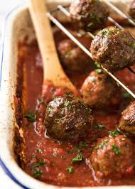 Oven Baked Italian Meatballs Recipe Baked Italian Meatballs Italian Meatballs Recipe Recipetin Eats
