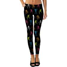 us 11 58 35 off many skull funny doodle women comic leggings printed leggins high stretch girls legging punk rock leggin disco pants evening 3 in