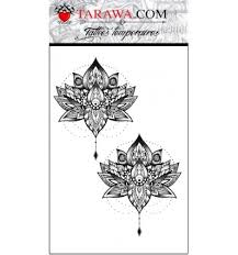 Conçu par un artiste professionnel. Faux Tatouage Fleur Mandalas Tarawa Piercing