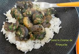 Fricassee D Escargots Dans La Cuisine De Francoise Recette Escargot Recettes De Cuisine Cuisine