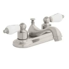 Home goods bathroom mirrors with tile ideas february 15, 2021. Glacier Bay Teapot 4 In Centerset 2 Handle Low Arc Bathroom Faucet In Brushed Nickel Hd67092w 6204 The Home Depot