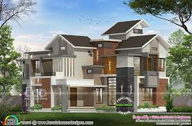 2950 Sq Ft 4 Bhk Mixed Roof Kerala Home Design Kerala House Design Bungalow House Design House Architecture Design