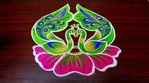 Beautiful Peacock Rangoli Designs Simple Kolam Designs With 6 Dots Kolam Designs Peacock Rangoli Rangoli Designs Images