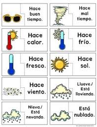 Spanish Weather And Seasons Puzzles By Island Teacher Teachers Pay Teachers Spanish Weather Spanish Spanish Students