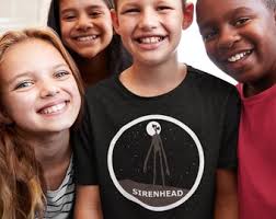 Child Siren Head Tshirt, Sirenhead Moon Art Figure Shirt, Siren Head Fan,  Scp Gaming Boys Unisex T-shirt Gift Toy Sounds Villain Gamer