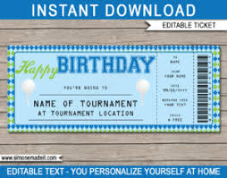 Print out this free template and design your own personalized greeting cards. Golf Ticket Birthday Gift Voucher Editable Printable Golf Ticket Template