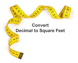 convert 1 decimal to square feet sq ft land measurement