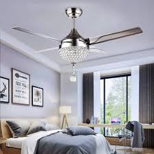 But does your ceiling fan wobble and clink? Amazon Com Tropicalfan Crystal Modern Ceiling Fan Remote Control Home Decoration Living Room Dinner Room Simple Led Mute Electric Fans Chandeliers 4 Stainless Steel Blades 44 Inch Kitchen Dining