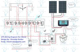 How to connect a battery bank 12 volt system to solar and charge controller/inverter. Ups Wiring Diagram With Solar Panel For House Electricalonline4u