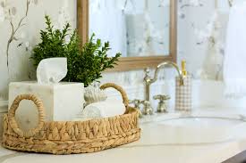 How To Decorate A Double Vanity Countertop In 2020 Vanity Tray Decor Vanity Countertop Bathroom Counter Decor