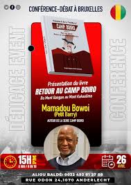 Rendez-vous le 26 Avril 2026 à Bruxelles plus précisément (Rue Odon 24, 1070 Anderletch), pour la dédicace du livre "retour au camp boiro" du doyen Mamadou Bowoi dit petit Barry, tome 2.... #