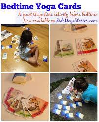 All you need is flour, water, and food coloring to make this! 4 Ways To Play With Bedtime Yoga Cards Kids Yoga Stories Yoga Resources For Kids Bedtime Yoga Yoga For Kids Yoga Cards