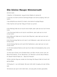 Meine kleine raupe nimmersatt winter edition app für kleinkinder. Die Kleine Raupe Nimmersatt Text Und Aufgaben