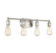 Trade Winds Milton 4 Light Bathroom Vanity Light In Brushed Nickel
