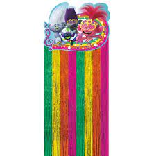 Trolls Fringe Door Curtain 5 5 X 2 5ft Walmart Com Trolls Birthday Party Trolls Birthday Themed Party Supplies