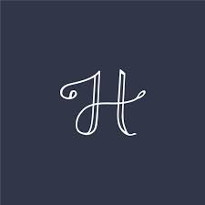 Hand Drawn H Symbole Letter H Design H Monogram Lettering Design
