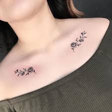 Resultado De Imagem Para Flower Collarbone Tattoo Collar Bone Tattoo Chest Tattoos For Women Tattoos For Women Flowers