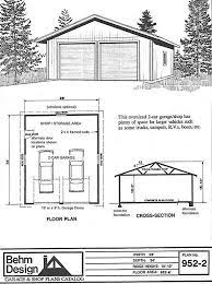 Over-sized 2 Car Garage Plan With Extra Space 952-2 - 28 X 34 2 Car Garage Plans Garage Plans Garage Plans With Loft