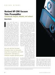 Hovland HP-200 Vacuum Tube Preamplifier