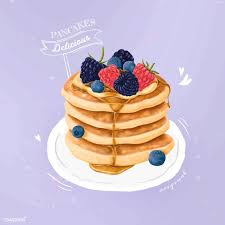 Hand Drawn Sweet Pancakes Vector Free Image By Rawpixel Com Noon Pancake Drawing Homemade Waffles Tasty Pancakes