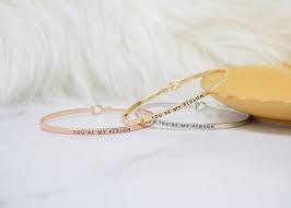 You Are My Person Bracelet Bangle With Message For Women Etsy Singapore