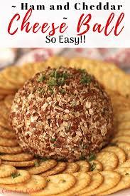 Brick cream cheese at room temperature 1/4 cup sour cream 1 cup shredded mozzarella cheese 1/2 cup freshly finely grated. Ham And Cheddar Cheese Ball Recipe The Carefree Kitchen
