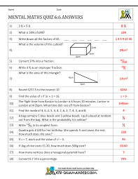 Each answer was either right or wrong. Mental Maths Tests Year 6 Worksheets