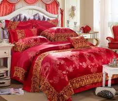 Red Silk Cotton Embroidery Chinese Wedding Bedding Set Bed Sheet Set Duvet 4pc Ebay