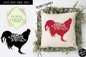 Download Floral Chicken Silhouette Vector Graphic By Thesilhouettequeenshop Creative Fabrica