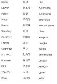 Korean Words For Professions Learn Korean By Jazzy13 Korean Words Korean Language Learning Korean Alphabet