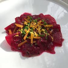 Bottarga Rote Bete Carpaccio Vorspeise Rezept Sardinien Chabliseffilee Chablis Rote Bete Carpaccio Mahlzeit Mediterrane Kuche