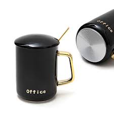 Coffee mug with magnetic bottom. Kript Flat Bottom Ceramic Mug With Aluminum Plate Lid And Spoon Sale Coffee Mugs Shop Buymorecoffee Com