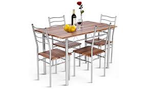 Check spelling or type a new query. Up To 57 Off On 5 Piece Dining Table Set Wood Groupon Goods