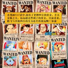 Rgf new edition one piece pirates wanted posters, straw hat pirates crew luffy chopper zoro nami usopp sanji jinbe franky brook robin(10pcs) (bronze). One Piece Wanted Poster Straw Hat Group Reward Order Full Set Wallpaper Wallpaper Wall Stickers Anime Peripherals