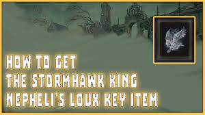 ELDEN RING - The Stormhawk King Location (How to get The Stormhawk King  Nepheli's Loux Key Item) - YouTube