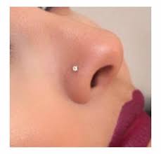 14k Gold 1 2 Mm Bezel Setting Low Profile Teeny Tiny Nose Screw Nose Piercing Stud Diamond Nose Piercing Stud Small Nose Piercing
