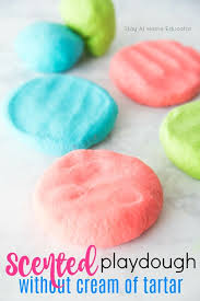 Scented No Cook Playdough Recipe Without Cream Of Tartar Cooked Playdough Playdough Recipe Scented Play Dough