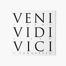 Veni Vidi Vici I Came I Saw I Conquered Art Board Print By Elvindantes Redbubble