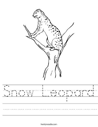 How to draw a leopard for kids. Snow Leopard Worksheet Winter Theme Preschool Leopard Craft Snow Leopard