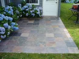Slate Tile Over Concrete Patio Patio Tiles Patio Remodel Concrete Patio