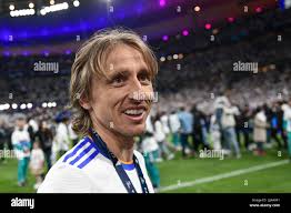 Modric champions league celebrating hi-res stock photography and images
