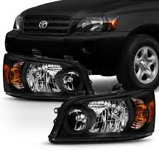 Fog lights are the first line of defense against poor visibility in inclement toyota highlander 2006, vision headlight replacement bulbs by philips®. Oe Style Black Headlights Replacement Housing For 2001 2007 Toyota Highlander Ebay