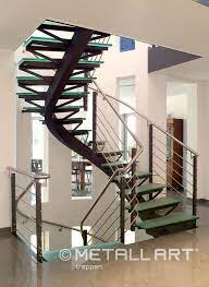 Looking for best steel stair stringers reviews and products? Single Stringer Stairs With Rectangular Stringer In Bonn Metallart Stairs